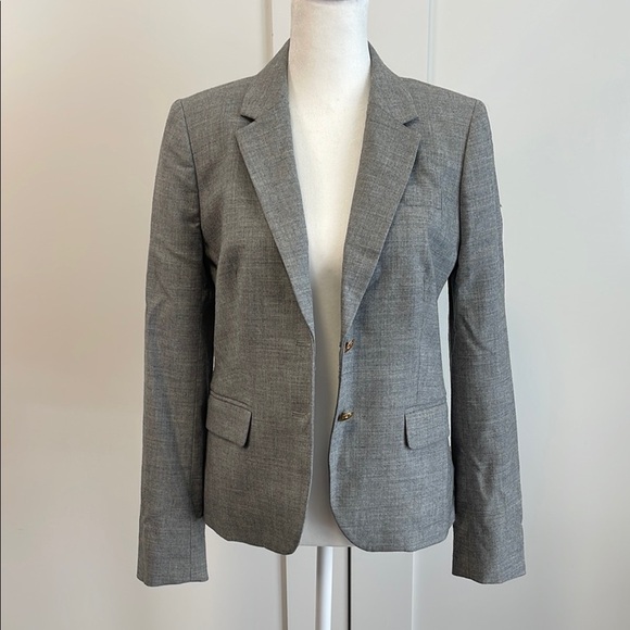 EUC J. Crew Gray Blazer with Notched Lapels and Tailored Fit - Picture 1 of 9